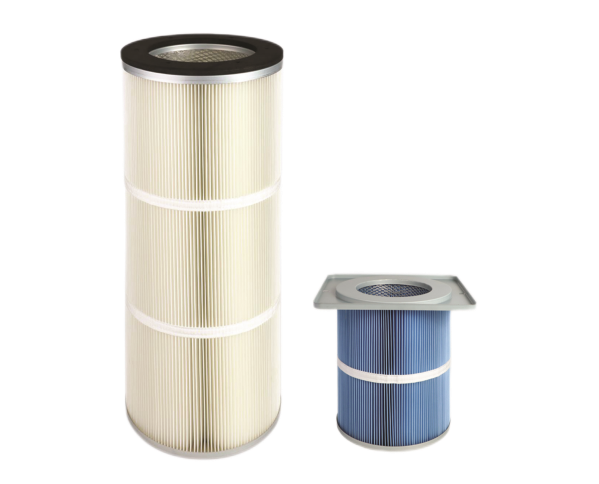 Double-curing coated flame retardant filter element for diverse industrial applications