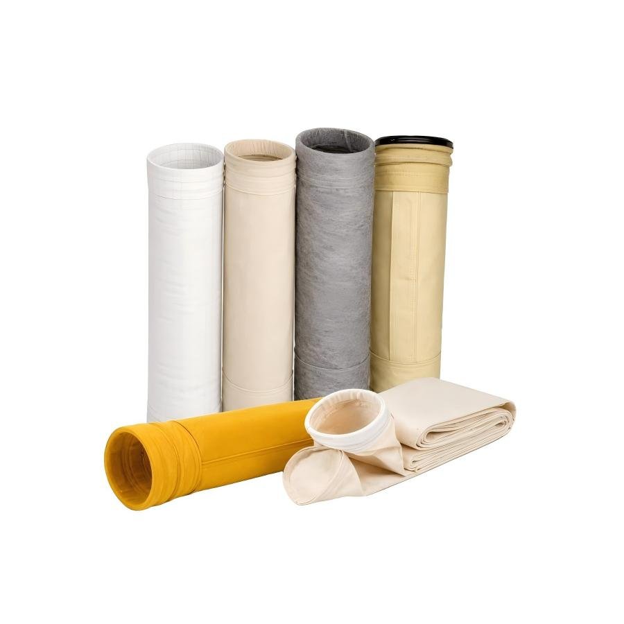 Industrial dust collector filter bags for various filtration applications