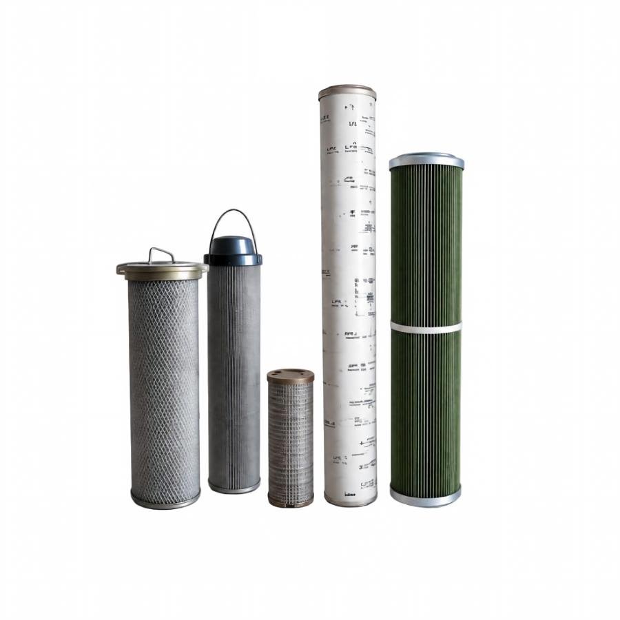 Hydraulic oil filter cartridge for industrial hydraulic systems