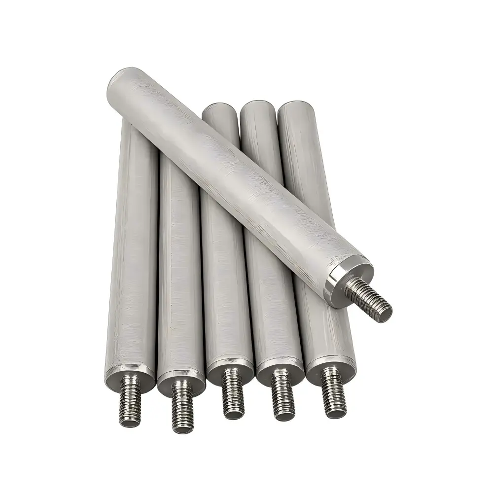 Threaded Rod Sintered Plate Filter Cartridge